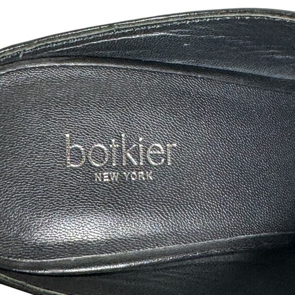 Botkier Sherry Black Leather Mules Wooden Heels - Size 8 - Picture 7 of 11